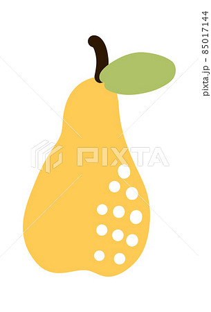 Pear fruit. Tropical doodle product. Vector exotic food icon 85017144
