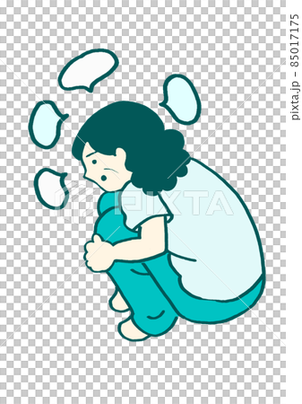 統合失調症　独語のある女性　シンプル 85017175