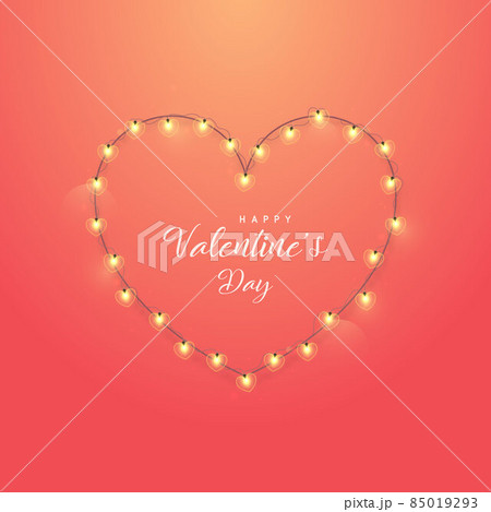 Greeting card with heart on red background. 85019293