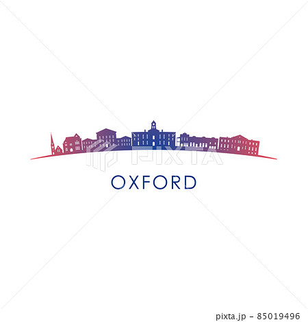 Oxford, Mississippi skyline silhouette. 85019496