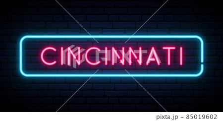 Cincinnati neon sign. Cincinnati neon sign. 85019602