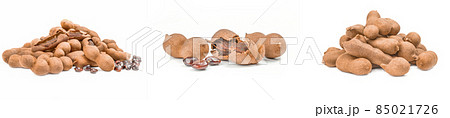 Set of Tamarind isolated on a white background Set of Tamarind isolated on a white background 85021726