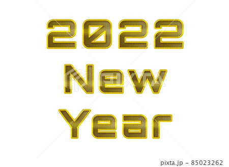Perforated golden metal numbers 2022 New Year Perforated golden metal numbers 2022 New Year 85023262