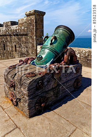 Cannons at the front of the Culzean Castle - Ayrshire - Scotland 85023558