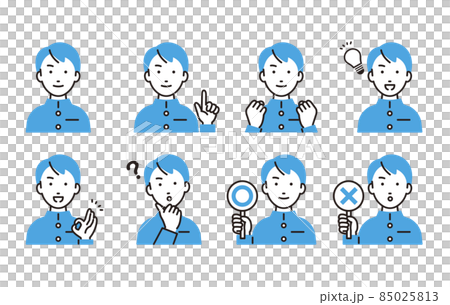 人物 中学生の男の子セット 85025813