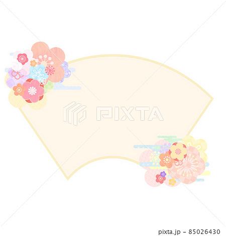 やさしい和風の花柄フレーム 背景透過 切り抜かれていますのイラスト素材 やさしい和風の花柄フレーム 背景透過 切り抜かれていますのイラスト素材