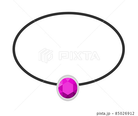 アメシストのペンダントのイラスト素材