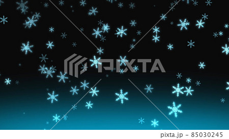 雪が降っている背景_ブルー 85030245
