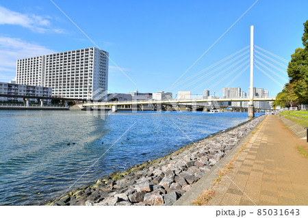 かもめ橋／京浜運河周辺を望む(東京都品川区)【2021.12】 85031643