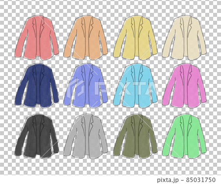 ジャケットのイラストセットのイラスト素材