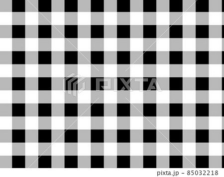 ギンガムチェック柄 black and whiteのイラスト素材 [85032218] - PIXTA