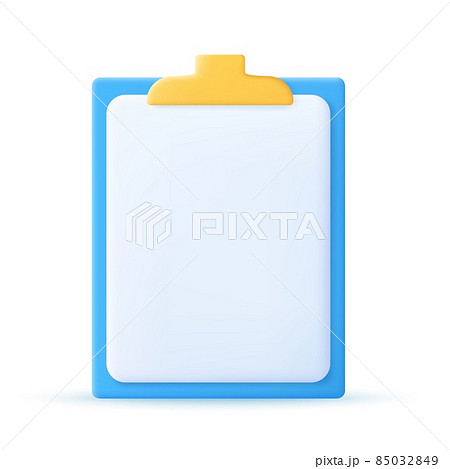 clipboard with blank white paper 85032849