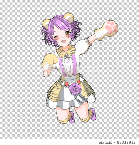 Purple fluffy bob idol in charge of tiger cosplay celebrating the year of the tiger 85032912