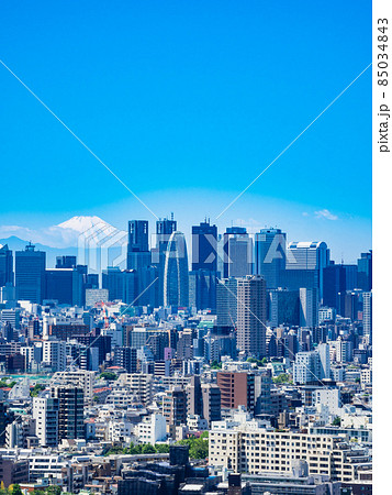 富士山と摩天楼　新宿副都心 85034843
