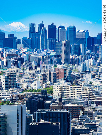 富士山と摩天楼　新宿副都心 85034844