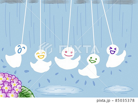 雨の日のてるてる坊主 雨の日のてるてる坊主 85035378