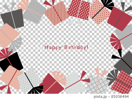 お誕生日カードイラストフレームのイラスト素材