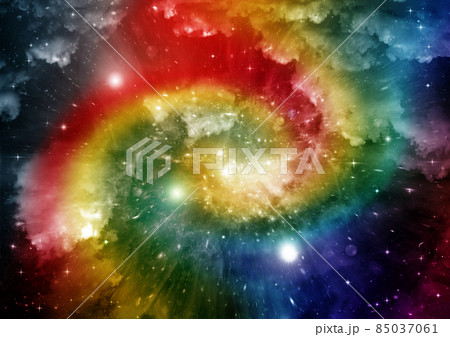 galaxy in a free space. 3D rendering 85037061