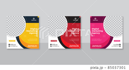 Digital business marketing social media post template. 85037301