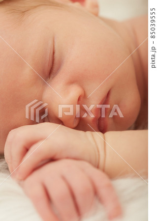 newborn girl sleeping newborn girl sleeping 85039555