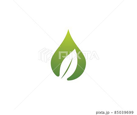 Green drop vector icon illustration 85039699