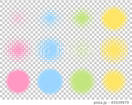 一組各種圓點漸變 85039979
