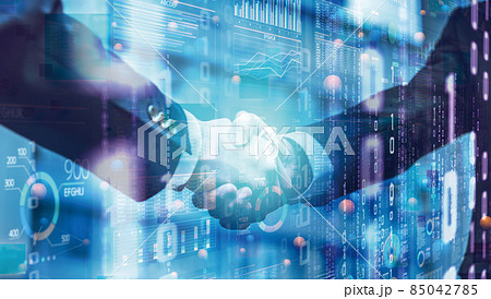 握手するビジネスパーソン 85042785