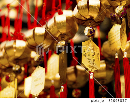 台湾 日月潭文武廟の祈福風鈴 / Sun Moon Lake Wen Wu Temple, TW 85043037