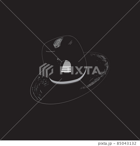 a ladder with a hat leading inside. Self-knowledge concept, 85043132