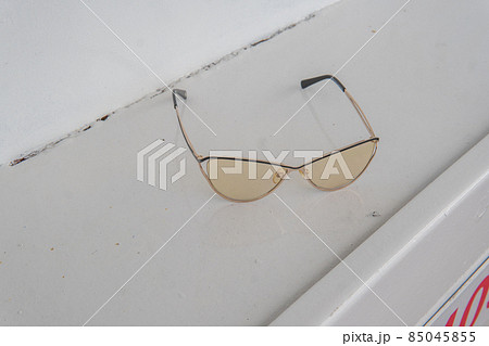 Polyrazaionic glasses sailing yacht, leisure transportation boat, Bow shipboard carnival, tourists seascape cruise liner lifeboat lower deck drone polyrazaionic glasses 85045855