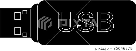 USBメモリのシルエット素材 85046279