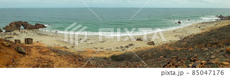 Famous Pedra Furada natural rock arch in Jericoacoara beach, Brazil Famous Pedra Furada natural rock arch in Jericoacoara beach, Brazil 85047176
