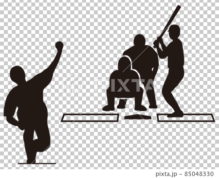 Baseball silhouette 85048330