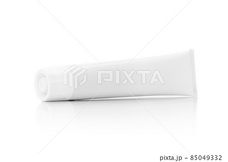 white tube for toothpaste or cosmetic product design mock-up isolated on white background 85049332