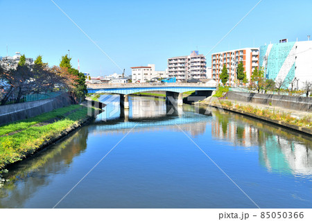 平成橋/新河岸川より上流/志村橋方面を望む(東京都板橋区)【2021.11】 平成橋/新河岸川より上流/志村橋方面を望む(東京都板橋区)【2021.11】 85050366