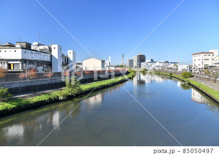 志村橋／新河岸川より上流方面を望む(東京都板橋区)【2021.11】 85050497
