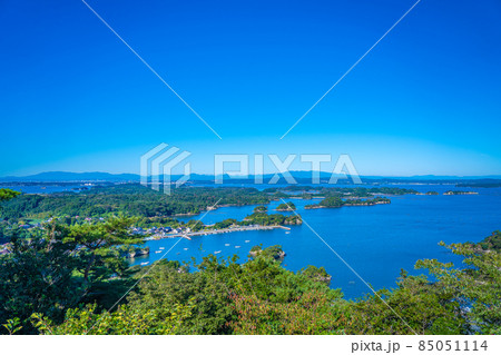 松島四大観　壮観・大高森の景色（宮城県東松島市） 85051114