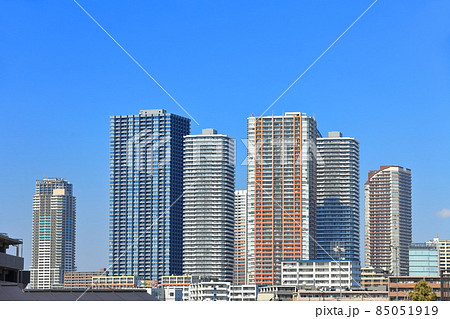 【神奈川県】晴天下の武蔵小杉(タワーマンション) 【神奈川県】晴天下の武蔵小杉(タワーマンション) 85051919