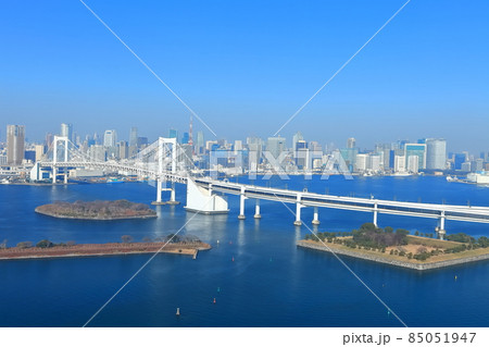 【東京都】お台場からの眺め(レインボーブリッジ) 【東京都】お台場からの眺め(レインボーブリッジ) 85051947