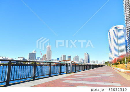 春海橋公園より春海橋方面を望む(東京都中央区)【2021.12】 85052519