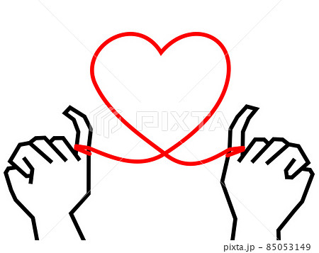 赤い糸で結ばれた小指 85053149