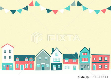 背景素材_ヨーロッパ風の街並み 背景素材_ヨーロッパ風の街並み 85053641