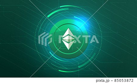 Ethereum Classic banner. ETC coin cryptocurrency concept banner background. 85053872