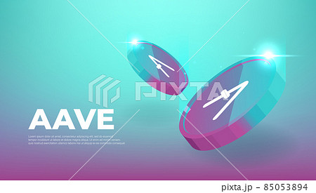 Aave crypto currency themed banner. Aave crypto currency themed banner. 85053894