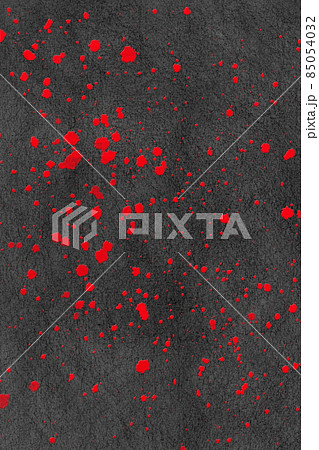 赤く飛び散ったしぶきと黒いアナログ背景 縦のイラスト素材