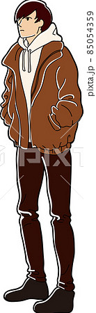 冬服を着た男性の全身 冬服を着た男性の全身 85054359