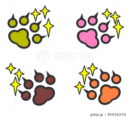 鋭い爪を出して威嚇する危険動物の肉球イラスト 鋭い爪を出して威嚇する危険動物の肉球イラスト 85056259