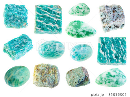 set of various amazonite gem stones cutout set of various amazonite gem stones cutout 85056305