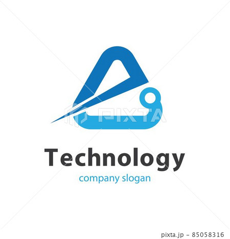 Circular technology circuit icon logo 85058316