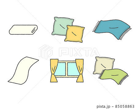 布製品のイラストのイラスト素材